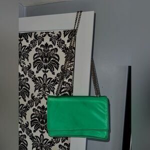 ASOS green chain shoulder bag